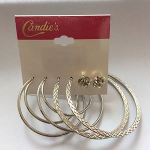 Candie’s pair of hoop earing and studs